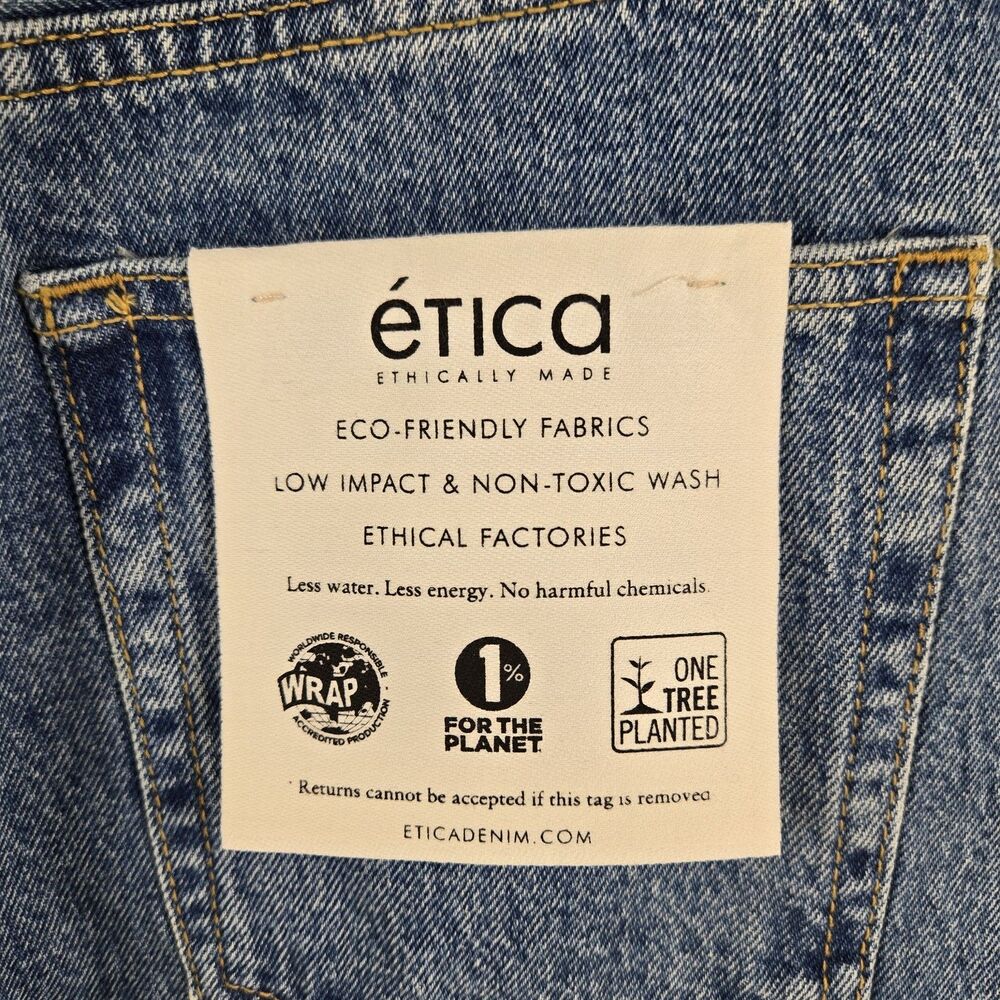 Etica Women's Size 26 Cassel Ultra High Barrel Jeans Bluestone NWT - Picture 6 of 9